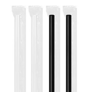 일자 플라스틱 빨대 개별포장 7x21cm 500개