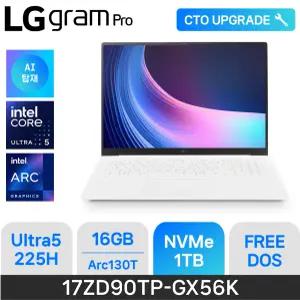 LG전자 17인치 17ZD90TP-GX56K x 울트라5 x U5-144Hz x WQXGA ( 16GB / N 1TB ) ND