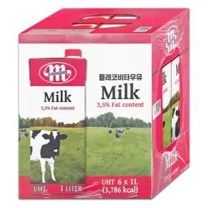 믈레코비타 수입멸균우유 1000ml x 6개