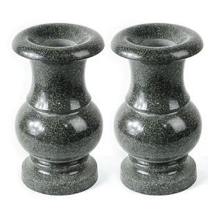 꽃병 한쌍 묘지 멀티 한백옥 가정용 숭배 묘지화병 세트 청석 관상 돌화병 석물