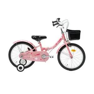 [삼천리자전거]삼천리 2025 아이바이크 45.72cm(18인치) 라이트핑크 접이식 보조바퀴자전거 체인자전거