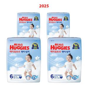 하기스 매직컴포트 팬티 썸머 6단계 점보 37매x4팩 공용 여름기저귀 흡수력 통기성