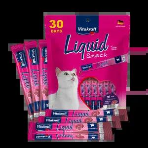 비타크래프트 리퀴드스낵 고양이간식 츄르 리버소시지+비오틴 15g  30p
