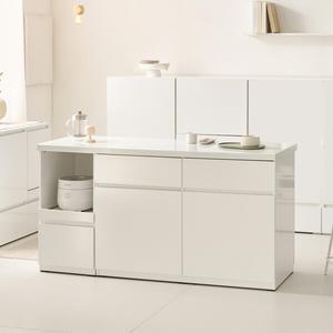 나무뜰 시오 E0 이지수납 광파오븐 인조대리석 아일랜드 홈바 식탁 렌지대 수납장 1600X600 YDF281C