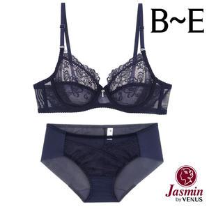 [자스민by비너스]B-E컵 시스루 레이스 홑겹 풀컵 브라팬티2종(JBA026)75B-85E