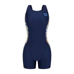 [아레나](대전신세계)여성 실내수영복 와일드플라워 3부 반신 입기편한 U백 (A5SL1PL52NVY)(브라캡별도)