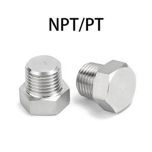 PT NPT 16 플러그 304 스틸 외부 볼트 인치 스테인레스 엔드 육각