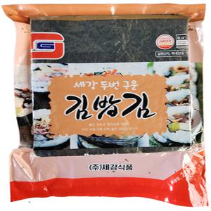 세강식품 두번구운 김밥김 (220g 100매) 진공포장 식당식자재 도매가 파래 재래
