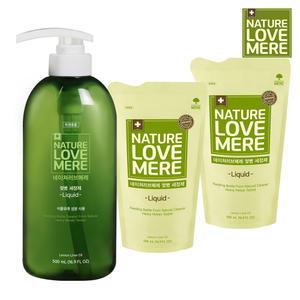 네이쳐러브메레 젖병세정제 액상형 용기1개+액상형 리필500ml 2팩