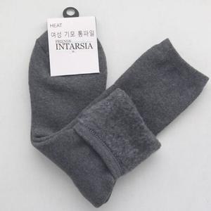 여자양말 심플 겨울양말 장목 기모양말 데일리 (진그