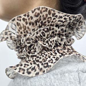 골프 자외선 목주름 차단 호피 레오파드 레이스 넥워머 부자재