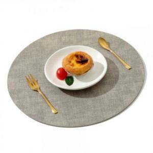 식탁 매트 그레이 원형 예쁜식탁깔개 테이블 (3vmED)