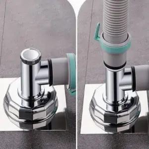 세탁실 세탁기 배수구 커버 덮개 연결캡 냄새 차단