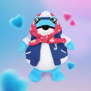 진로 두꺼비 키링껍 스탠딩 블루 인형 키링 11cm