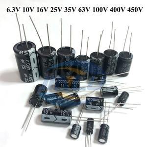 10V 16V 25V 35V 50V 400V 450V 1UF 2 2UF 4 7UF 10UF 1000UF 22UF 33UF 47UF 470UF 100UF 220UF 알루미늄 전해 콘덴서
