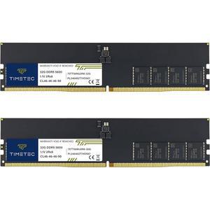 [미국배송] 타임텍 64GB KIT(2x32GB) DDR5 5600MHz PC5-44800 언버퍼링 비ECC 1.1V CL46 2Rx8 듀얼 랭크 288 핀 UDIMM 데스크톱 메모리 RAM 모듈 업그레이드