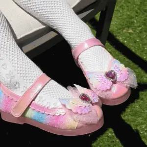 세실 레인보우 날개 LED 여아 구두