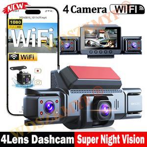 1080P 차량용 블랙박스 DVR 3/4 전방/측면/후방 녹화 시야 24시간 주차 감시 기능 탑재