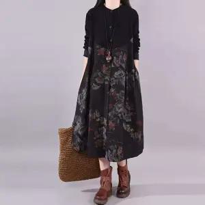 여성 가을 원피스 중년 빅사이즈 60대 하객룩 드레스 엄마옷