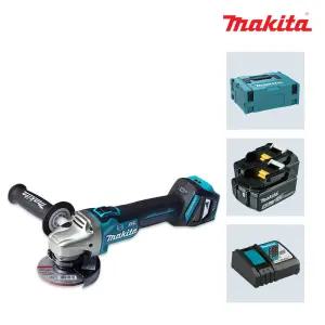 마끼다 DGA413RTE 18V 5.0Ah 배터리 2팩 충전그라인더 100mm(4인치) 속도조절+케이스포함