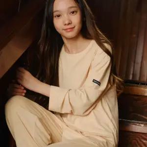 마밤 MSMV 피치기모 아동 주니어 잠옷 초등학생 파자마 내의 실내복 세트 라운드버터옐로우