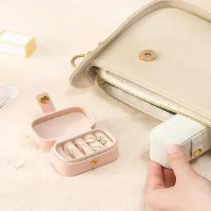 [셀플리]웨딩 반지 케이스 여행용 보석함 주얼리함 귀걸이 거치대 진열대 주얼리 디스플레이 고급 BB0168