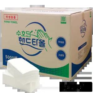 수호담 핸드타올 5000매 100% 천연펄프 2겹 무형광 무포름
