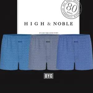 비와이씨 남성 80수 고급 순면 3매입박서 트렁크팬티 1472