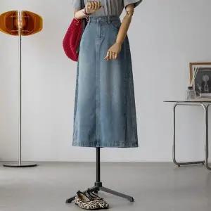 (안나앤플러스) 홀딘 슬릿 데님 스커트[스커트DUG39] 빅사이즈