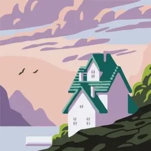 피포페인팅 HP10118 바닷가 별장 그림그리기세트 미니 20x20