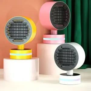 마카롱온풍기 미니 마카롱 팬히터 캠핑 차박 히터 탁상용 소형 난방기