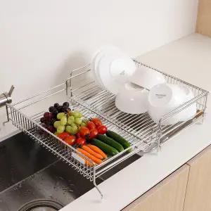 [비밀상점] 올스텐 304 1단 확장형 식기건조대 설거지 그릇 정리대 싱크대 물빠짐 싱크대정리