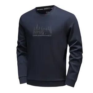 JEEP SPIRIT 가을 겨울 루즈핏 라운드 긴팔 티셔츠 남성 맨투맨