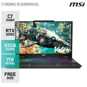 MSI 사이보그 15 B2RWEKG-C7 인텔 코어7 240H RTX5050 게임용 디자인노트북 (32GB/1TB) YO