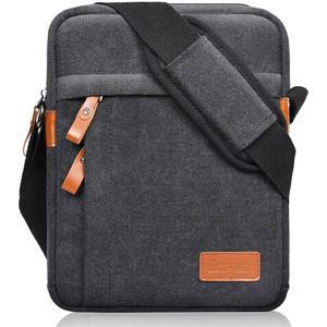 남성용 ESTARAR 작은 메신저백, 미니 캔버스 숄더백, 방수 코사인 크로스바디 사첼 지갑 8-10인치 태블릿, 다크 그레이
