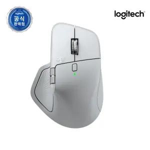 로지텍 코리아 공식 MX Master 4 for Mac 블루투스 무선 마우스 화이트 실버