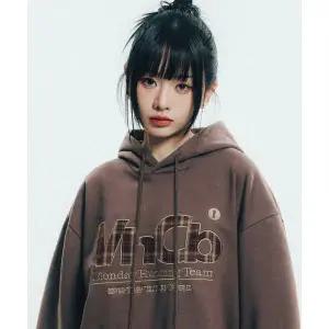 벤힛 VENHIT MRT 체크 아플리케 후드티_모카무스 5004720323 210455