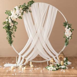 웨딩 아치 쉬폰 드레이핑 원단 결혼식 파티용 얇은 배경 커튼, 야외 장식