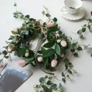 플라워 리스 벽장식 조화 현관 방문 인테리어 소품 장식 벽걸이