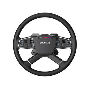 MOZA TSW 트럭 휠 400mm 원형 심 레이싱 스티어링 휠, 항공우주 등급 알루미늄 합금 프레임