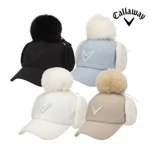 [캘러웨이] 2025 트위드 폼 여성용 이어워머 볼캡 겨울 골프모자