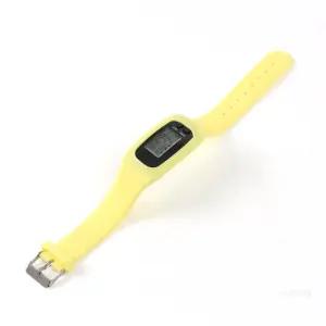 만보기 시계 실리콘 옐로우 스마트 걸음