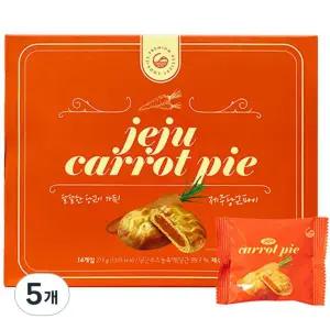 청우식품 제주 과자 사무실 학원 학교 당근파이 273g 5개