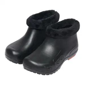 겨울 방수 미끄럼방지 털 방한부츠 주방화 장화 다용도 털작업화 텃밭 시장