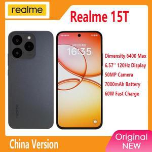 리얼미 15T 언락 중국 버전 6.57인치 120Hz MTK 디멘시티 6400 맥스 60W 슈퍼 차저 7000mAh 50MP 카메라 NF