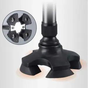 [제이프로젝]어르신 할아버지 효도 선물 지팡이 네발 형 고무 발판 네발지팡이고무발판 보행보조기 할머니