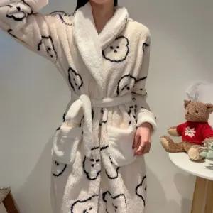 굿딜  베어헤드 수면 가을 겨울 가운 로브  buyus 굿딜 브이숍 illo001