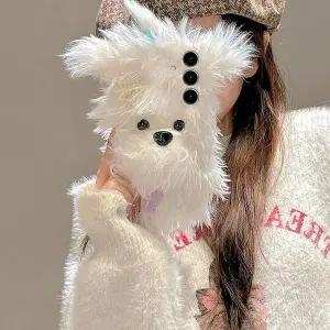 갤럭시 z폴드 7 6 5 4 3 귀여운 강아지 겨울 털케이스