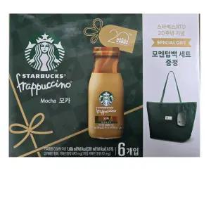 스타벅스 RTD 20주년 한정판 프라푸치노 모카 6입 + 모멘텀백 + 투명파우치
