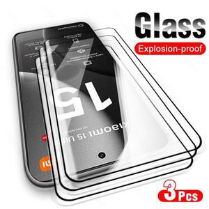 샤오미 15 Ultra 5G 9D 강화 유리 Mi15Ultra Mi 2025 곡선 엣지 화면 보호 필름 용 3PCS